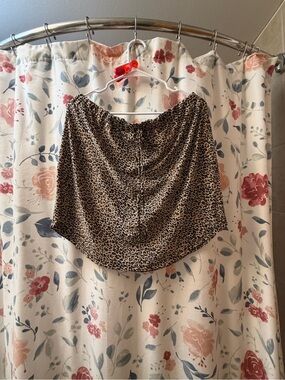 SHEIN Brown Leopard Print Mini Skirt